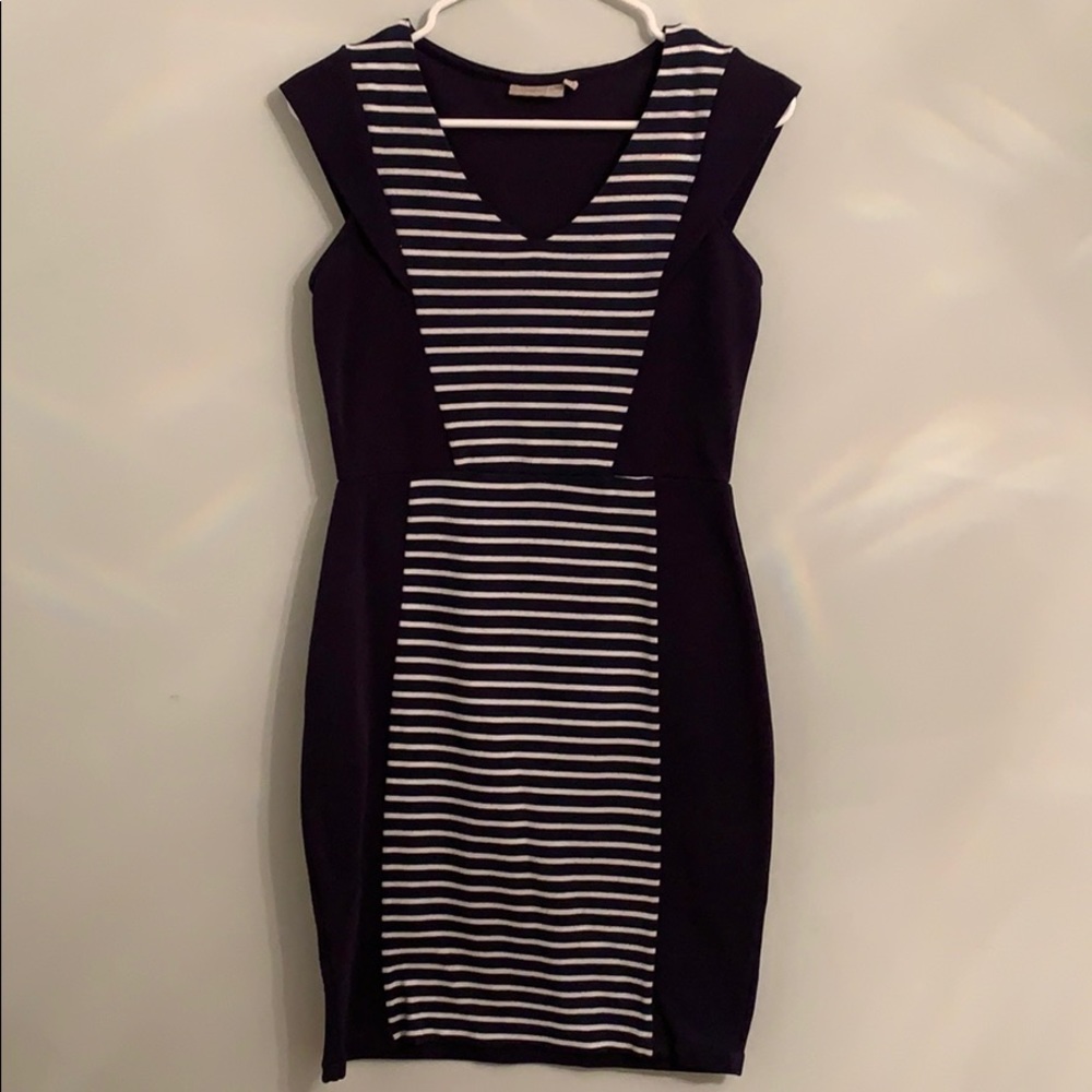 Blue stretch dress for work